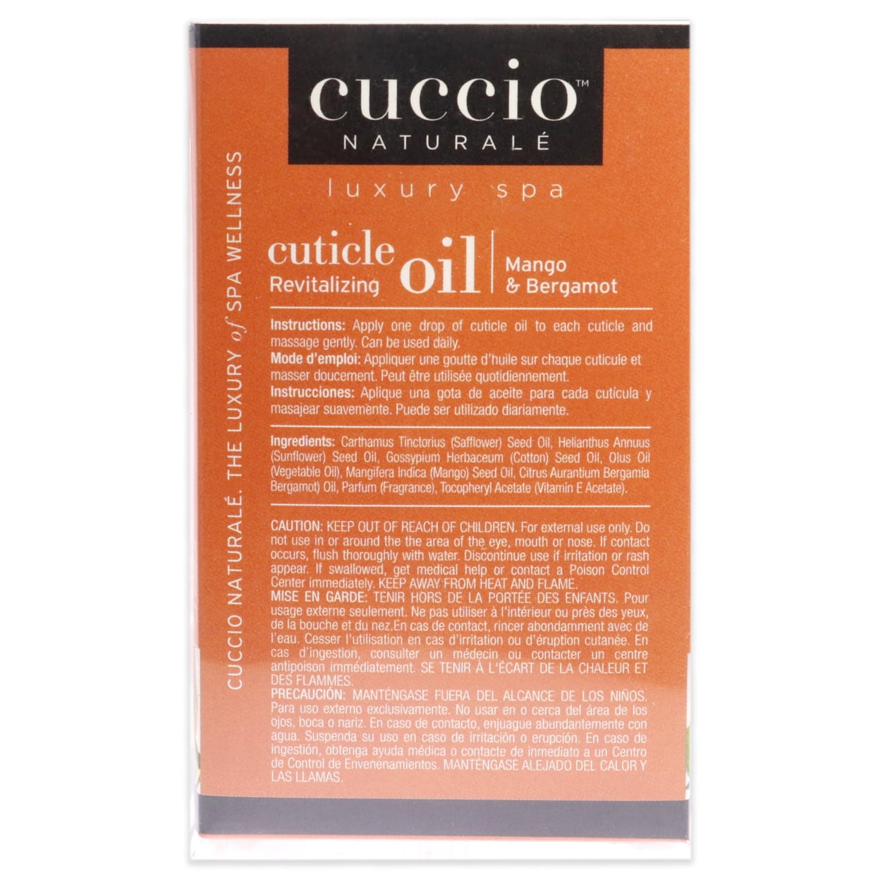 Cuccio Naturale Revitalizing Cuticle Oil Mango & Bergamot 2.5 fl oz Nourish Renew Restore