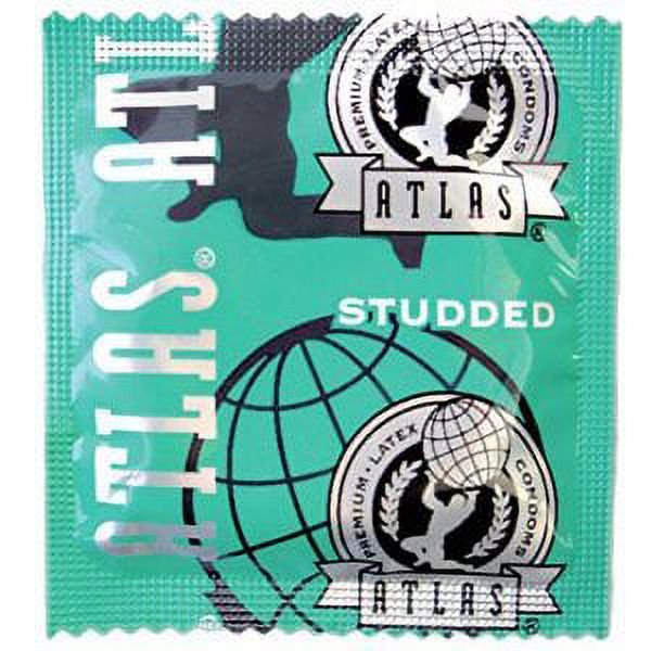 Atlas Studded Condoms: 60-Pack of Condoms