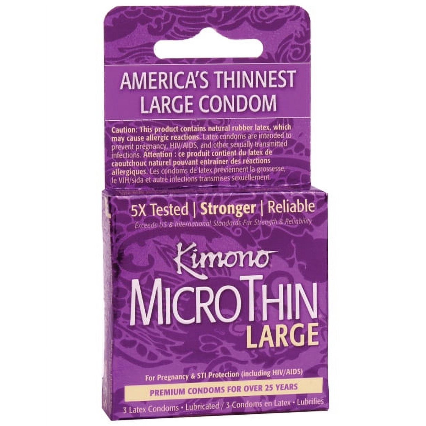 Kimono Condoms Condom Microthin Large 3 CT (Pack of 1)