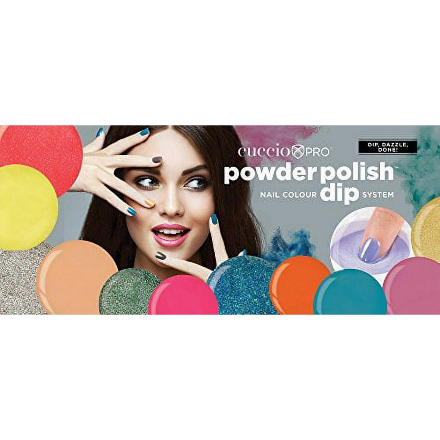 Cuccio Colour Pro Powder Polish Nail Colour Dip System - Clear Nail Powder 0.5 oz