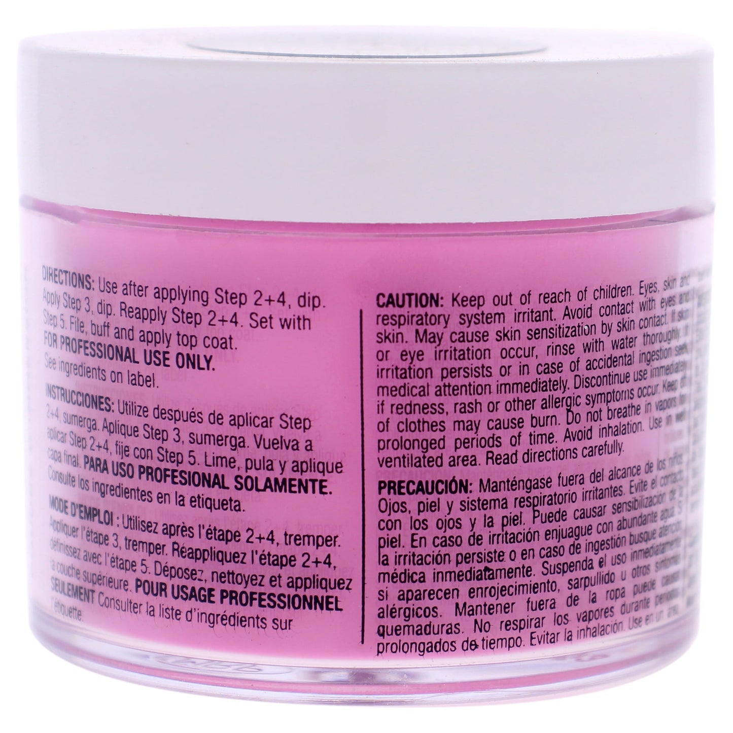 Cuccio Pro Powder Polish Nail Colour Dip System - Bubble Gum Pink, 1.6 oz Nail Powder