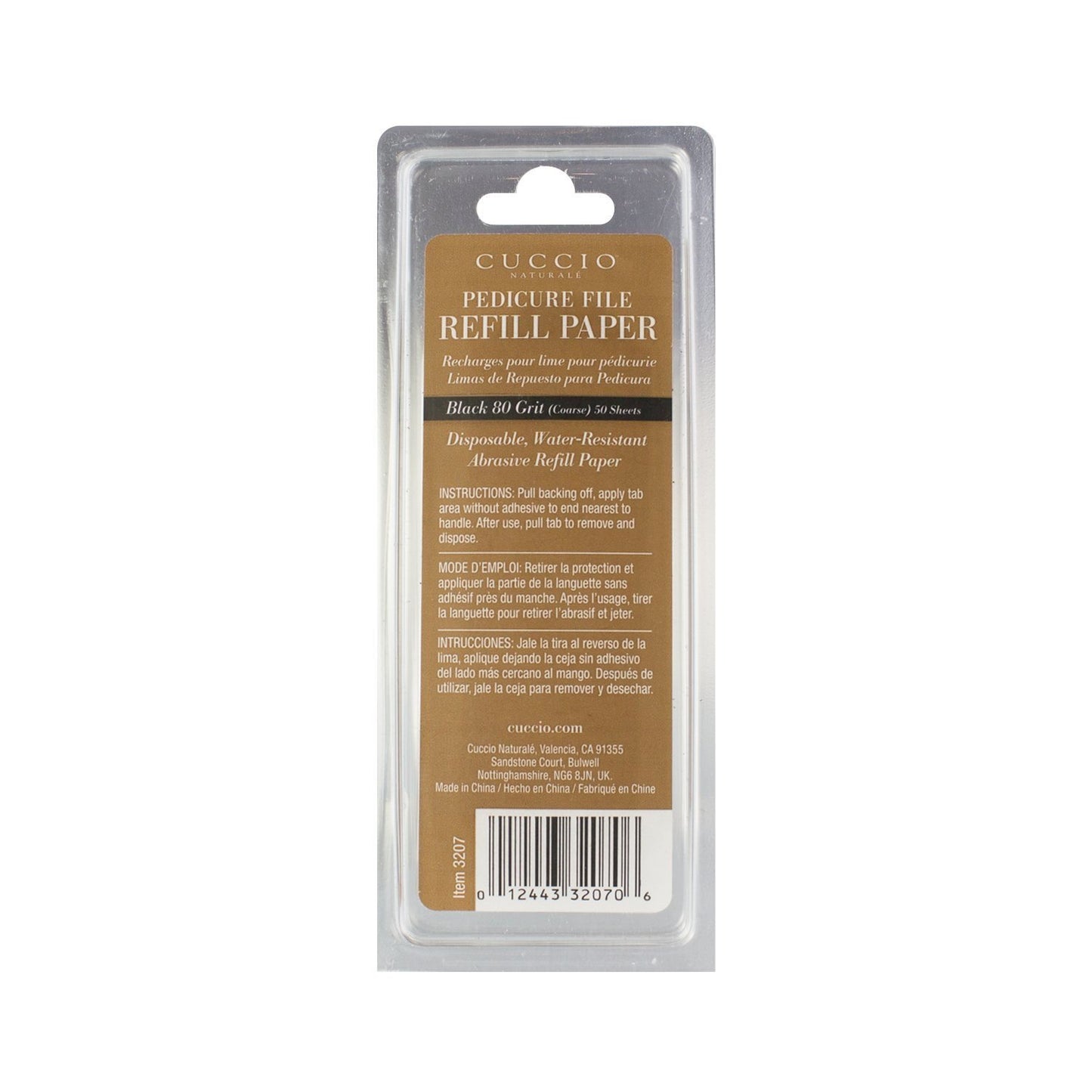 Cuccio Naturale 50 Count Black Refills (80 Grit) for Pedicure File