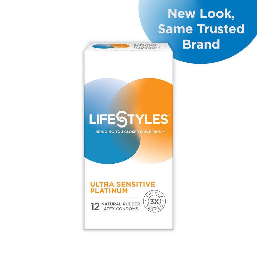LifeStyles Ultra Sensitive Platinum Lubricated Latex Condoms | 3-Pack