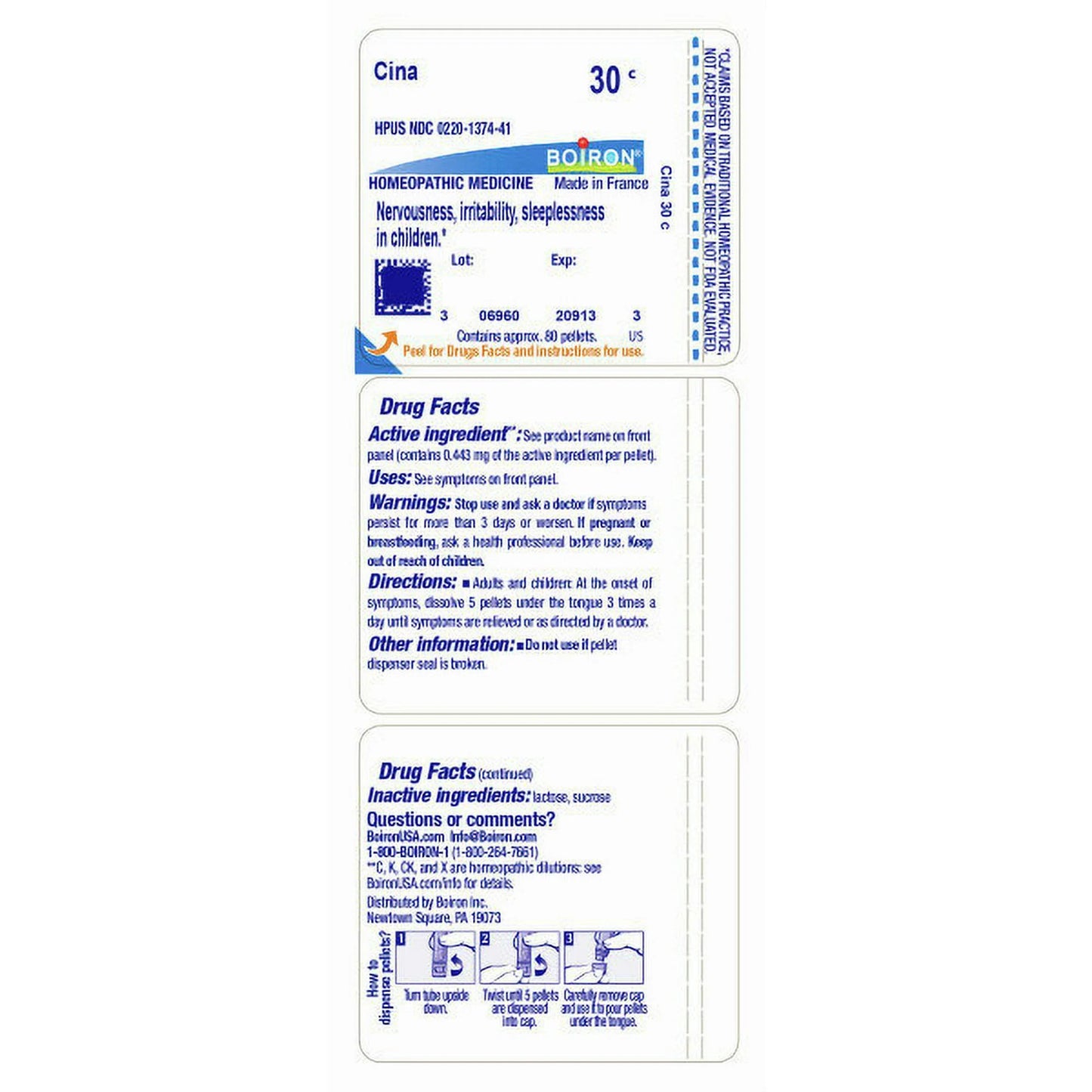 Boiron - Cina 30C 80 Pellets (Pack of 5)
