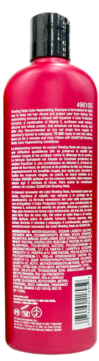 Zotos Quantum Riveting Reds Shampoo (10.2oz) NEW