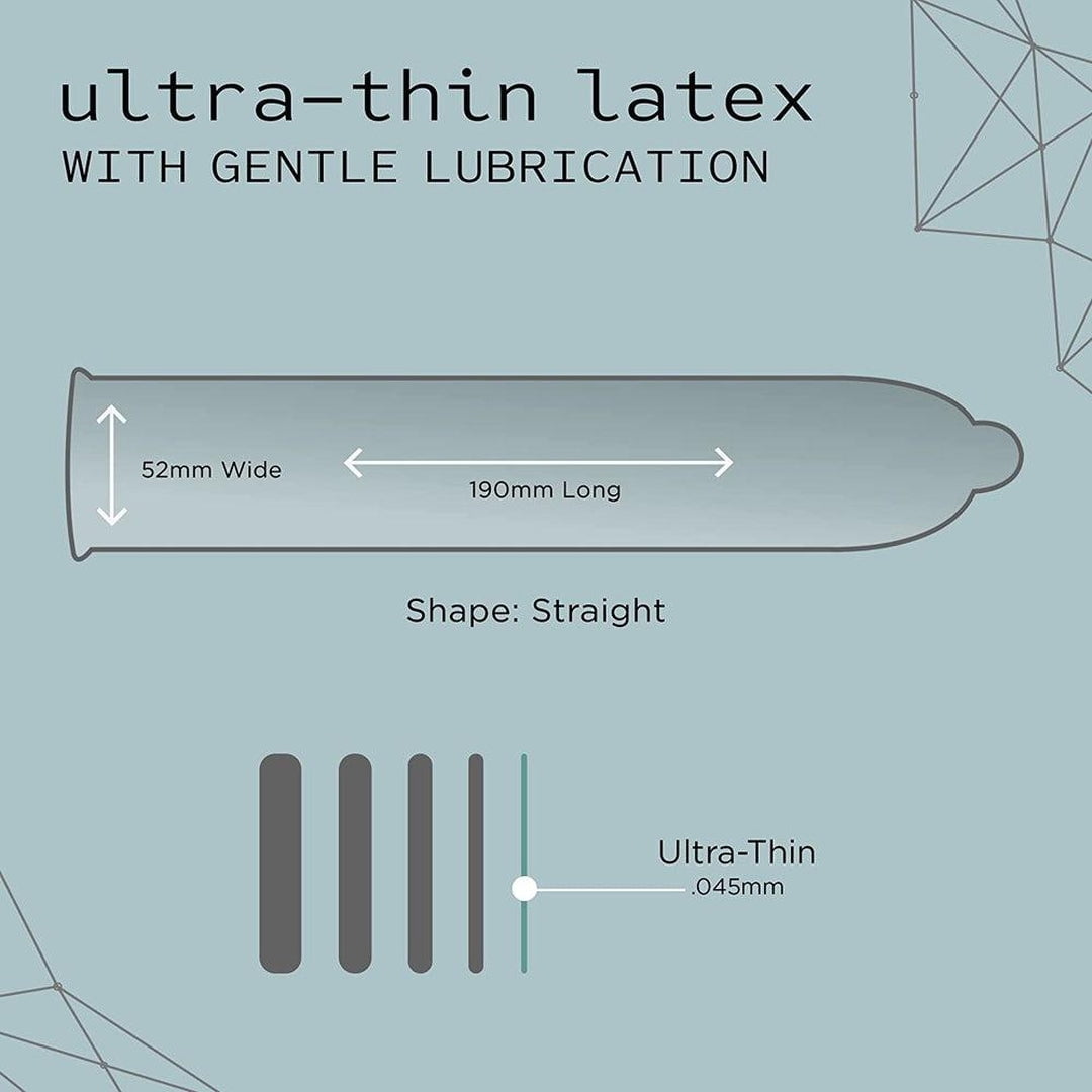 Kimono Micro Thin Plus Aqua Lube Lubricated Latex Condoms - 12 ct