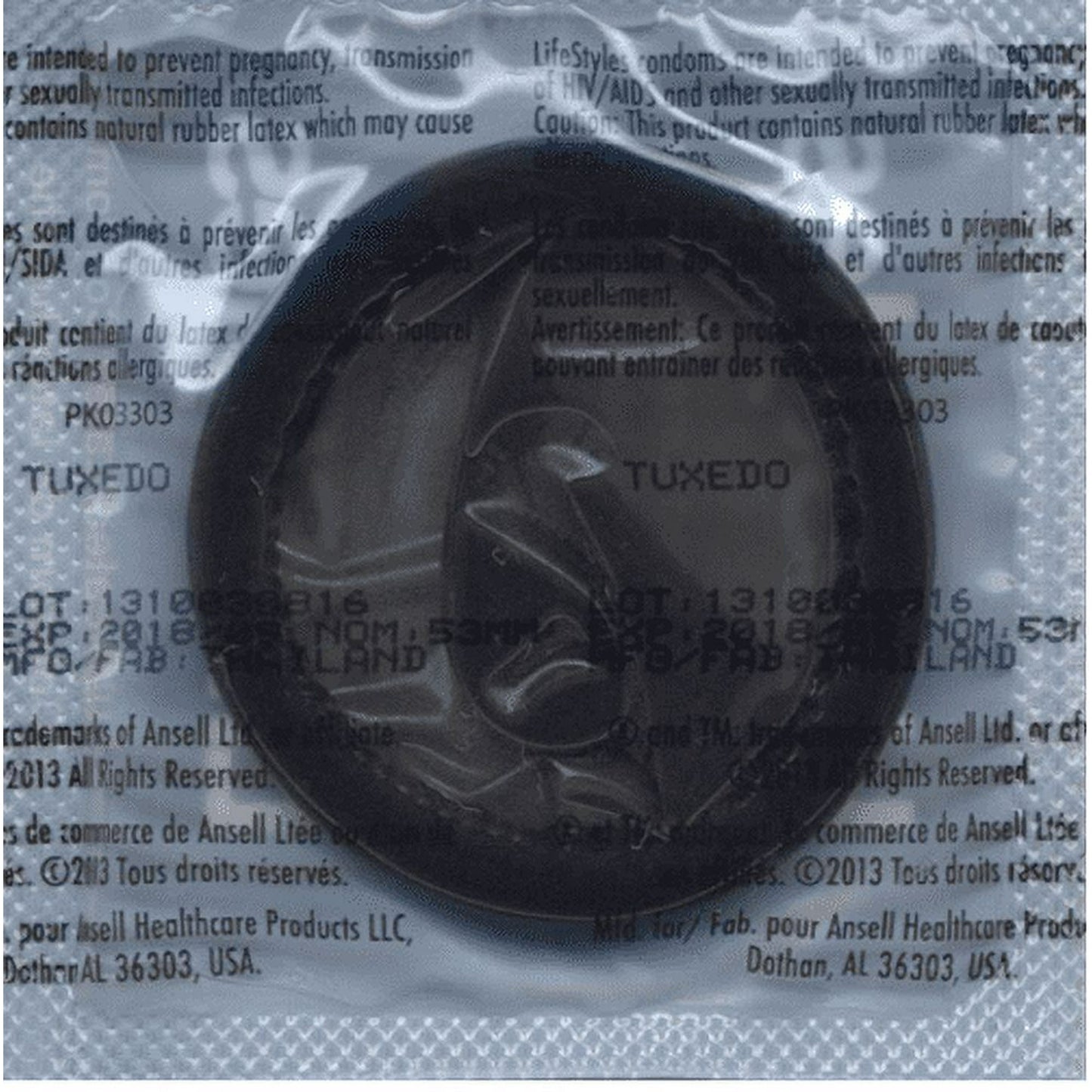 LifeStyles Tuxedo Male Lubricated Condom Bulk Pack of 36 Condoms