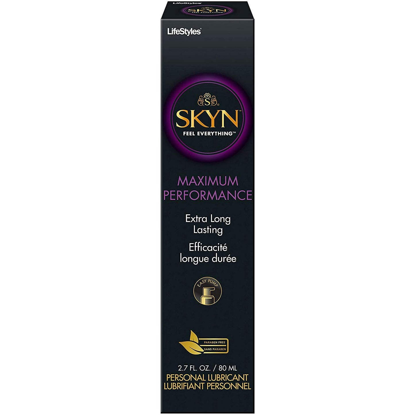 Lifestyles Skyn Maximum Performance Condom Compatible Extra Long Lasting Personal Lubricant 2.7 Oz