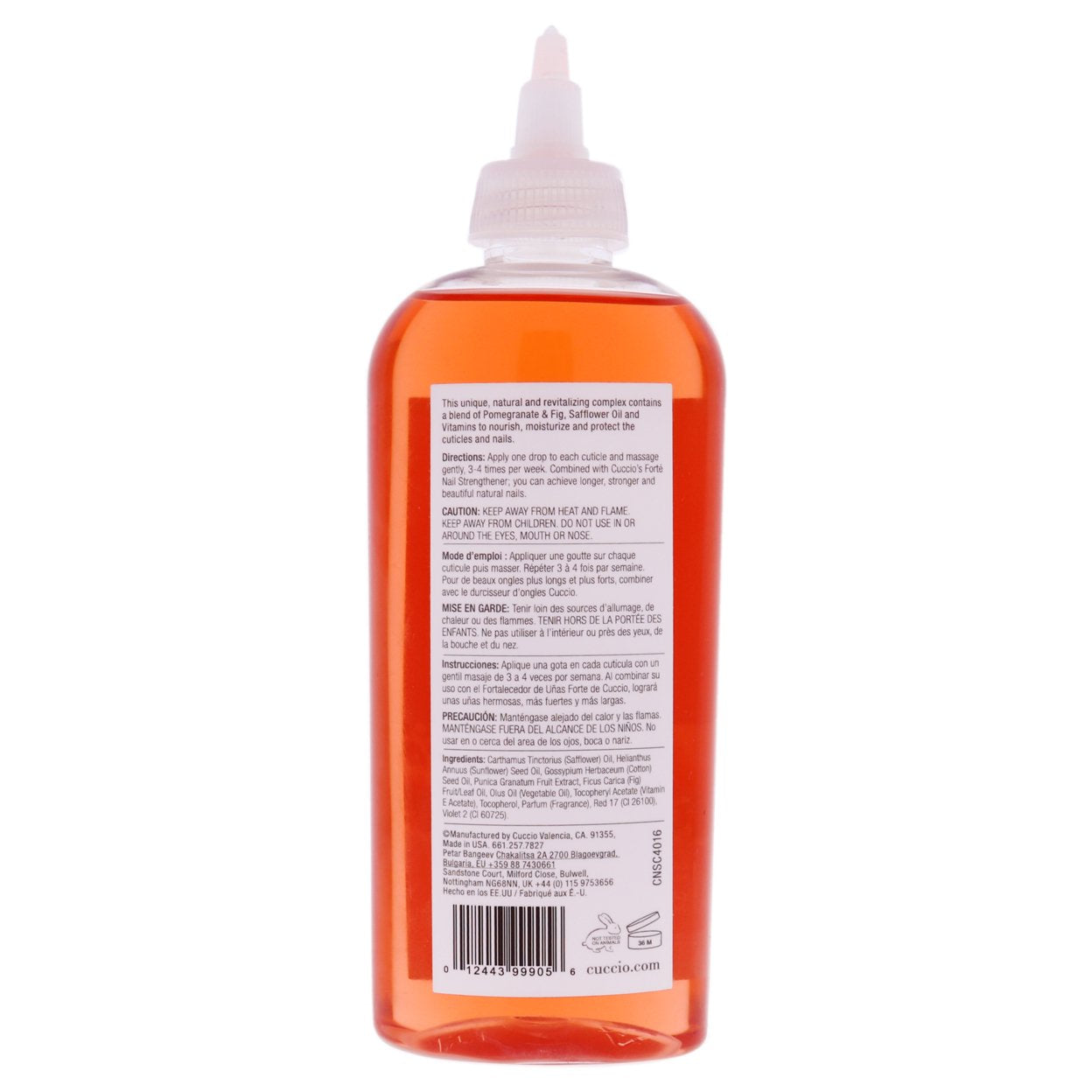 Cuccio Cuticle Revitalizing Oil - Pomegranate and Fig Manicure, 8 oz Oil
