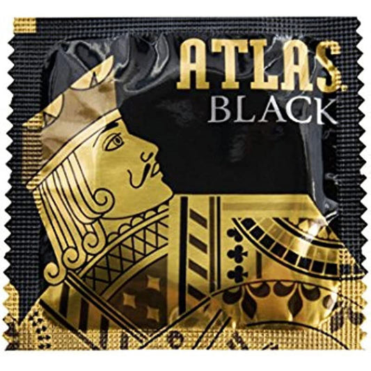 Atlas Black Lubricated Condom 100 Pack