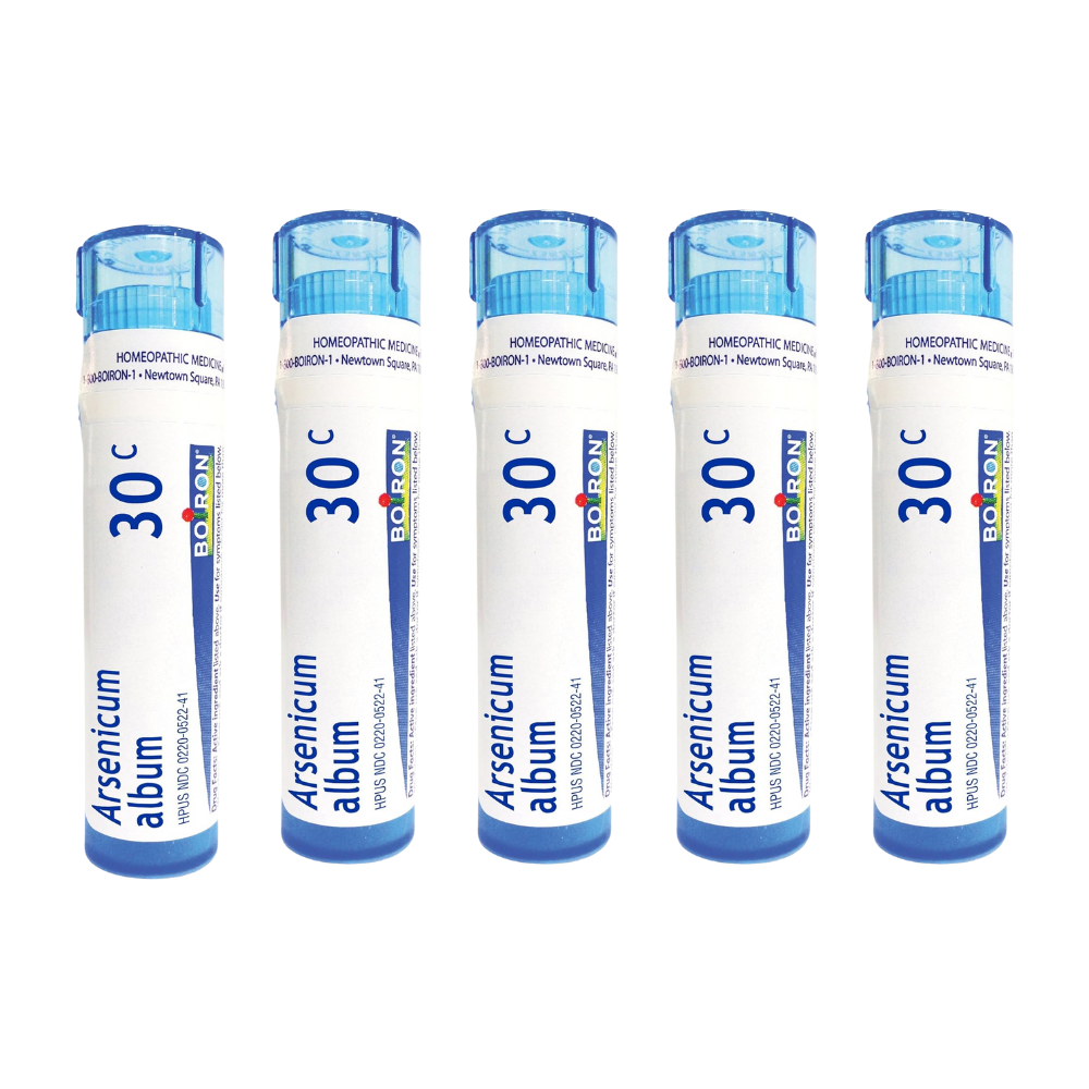 Boiron Arsenicum Album 30C, 80 Pellets, Homeopathic Medicine for Food Poisoning (5 Pack)