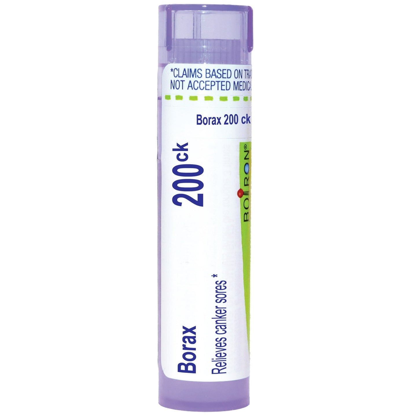 Boiron Borax 200CK, Homeopathic Medicine for Pain Relief, 80 Pellets