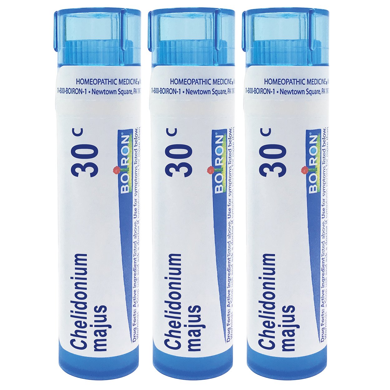 Boiron Chelidonium Majus 30C, Homeopathic Medicine for Nausea With Right Upper Back Pain, 3 Count (3 x 80 Pellets)