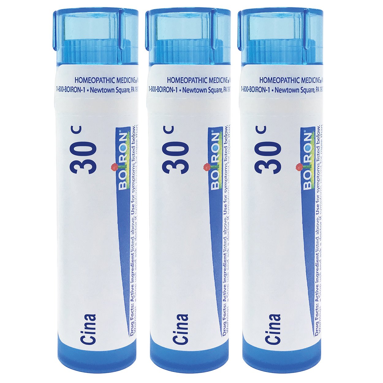 Boiron Cina 30C, Homeopathic Medicine for Nervousness, Irritability, Sleeplessness In Children, 3 Count (3 x 80 Pellets)