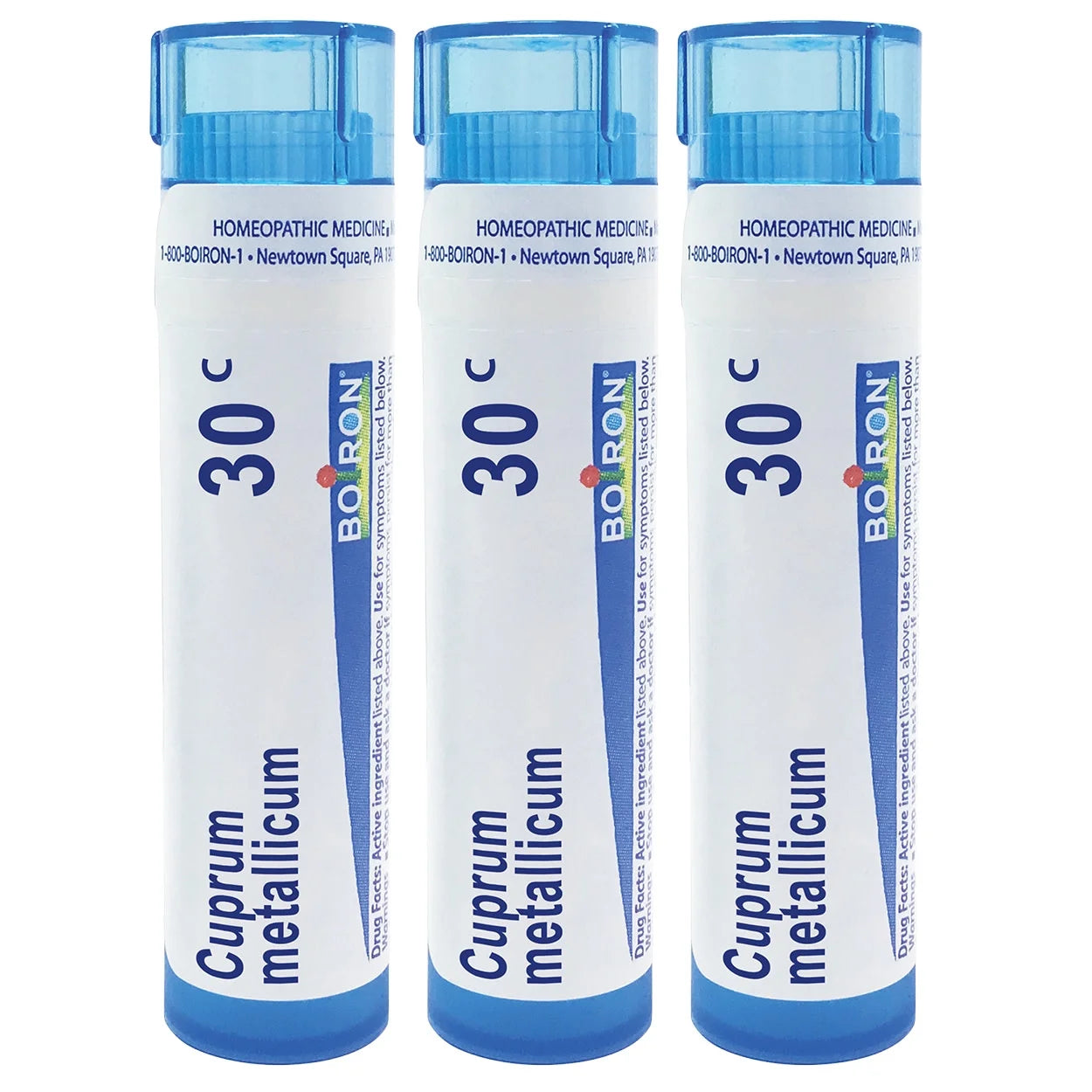 Boiron Cuprum Metallicum 30C, 80 Pellets, Homeopathic Medicine for Leg Cramps and Muscle Cramps (3 Pack)