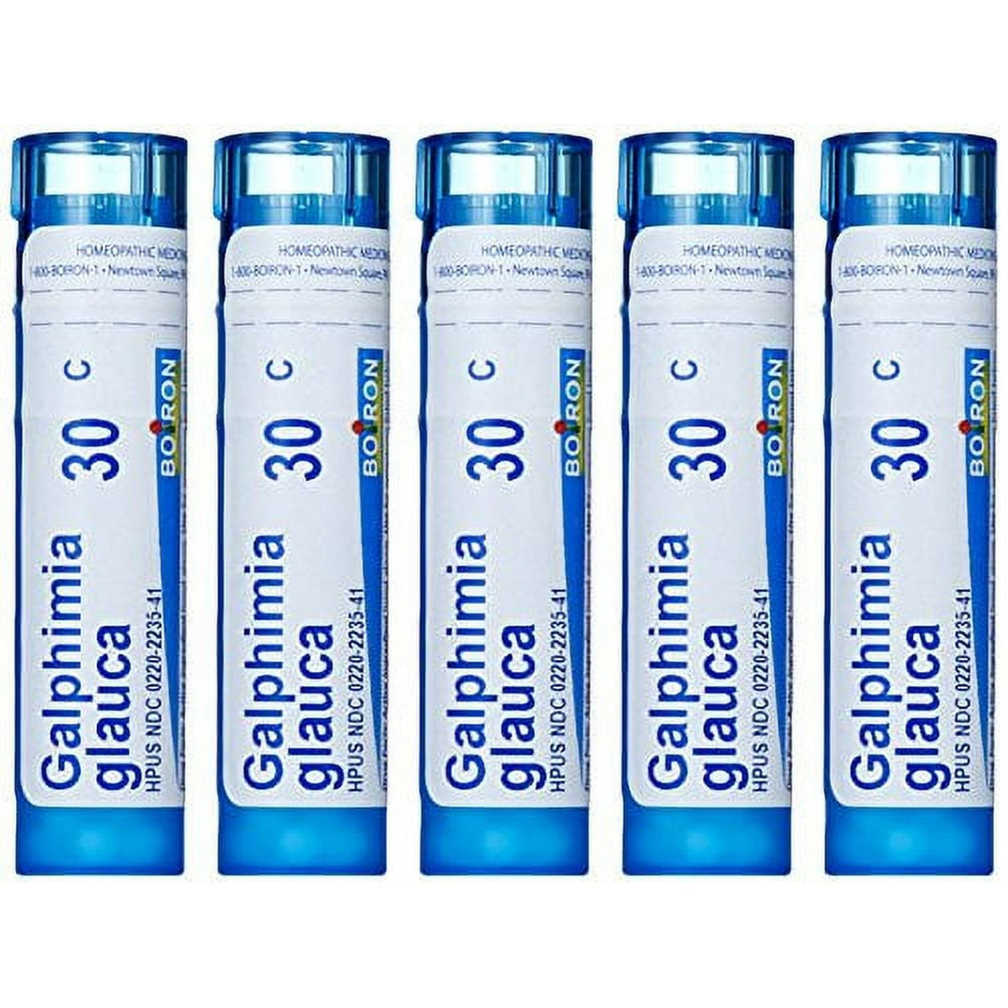 Boiron Galphimia Glauca 30C, Homeopathic Medicine for Itchy Nose And Sneezing Due To Hay Fever, 80 Pellets (5 Pack)