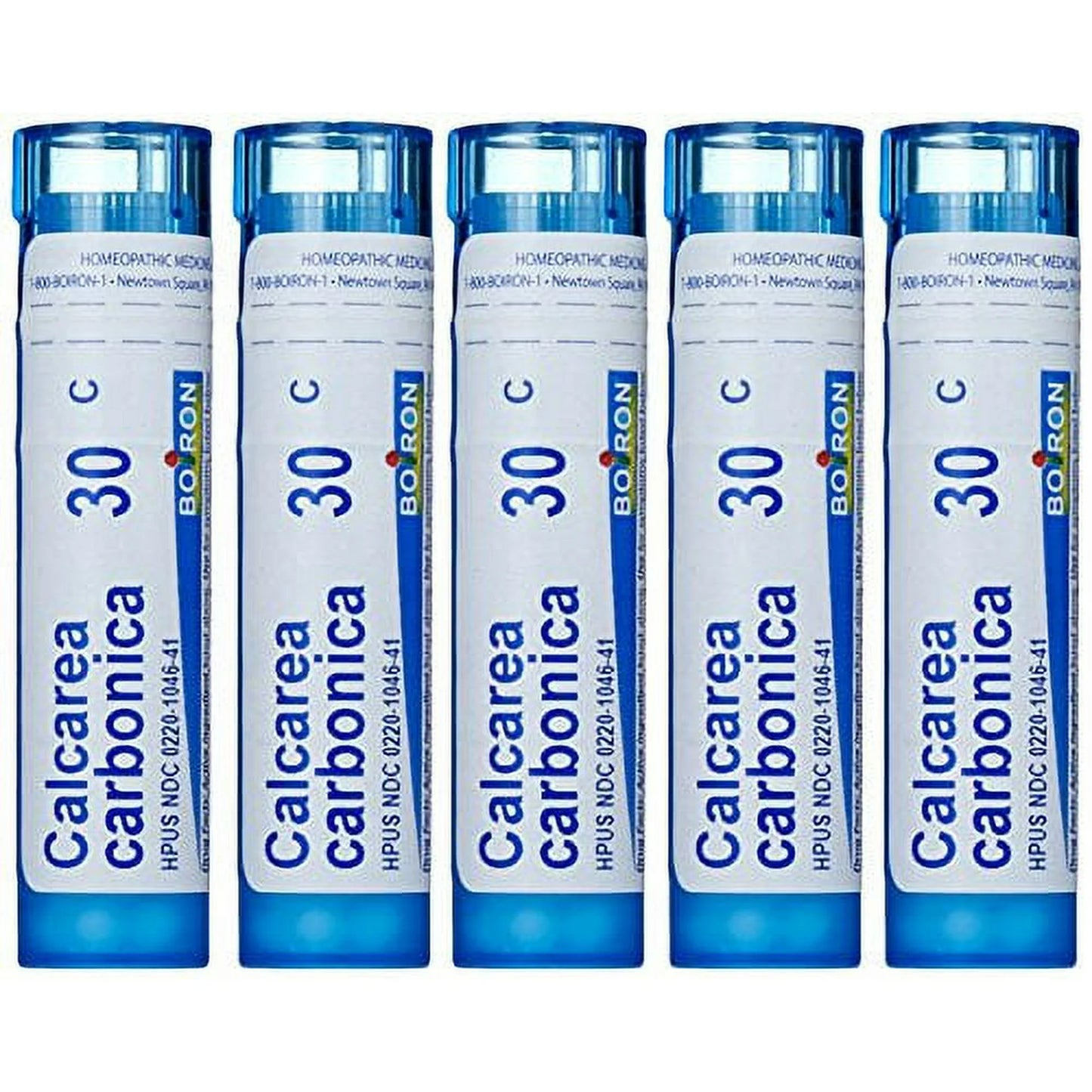 Boiron Homeopathic Medicine Calcarea Carbonica, 30C Pellets, 80-Count Tubes (Pack of 5)