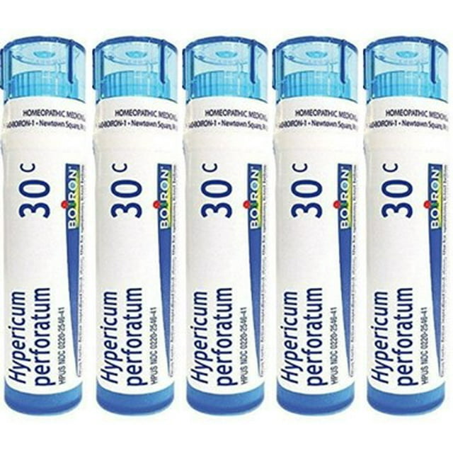 Boiron Hypericum Perforatum 30C, Homeopathic Medicine for Nerve Pain, 80 Pellets (5 Pack)