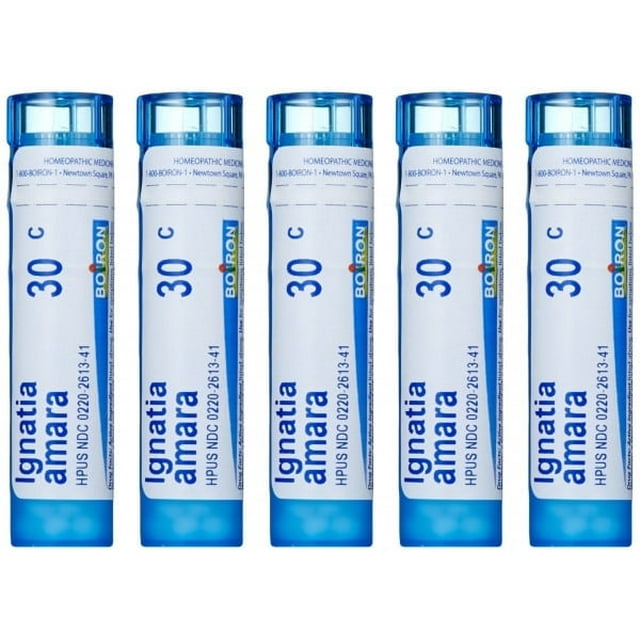 Boiron Ignatia Amara 30C, Homeopathic Medicine for Apprehension, Hypersensitivity To Stress, 80 Pellets (5 Pack)