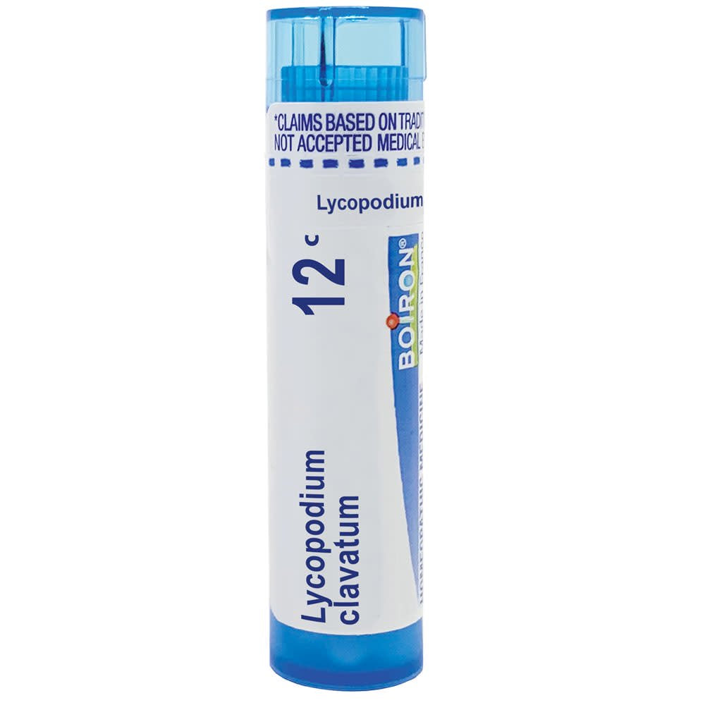 Boiron Lycopodium Clavatum 12C, Homeopathic Medicine for Bloated Abdomen Improved By Passing Gas, 80 Pellets