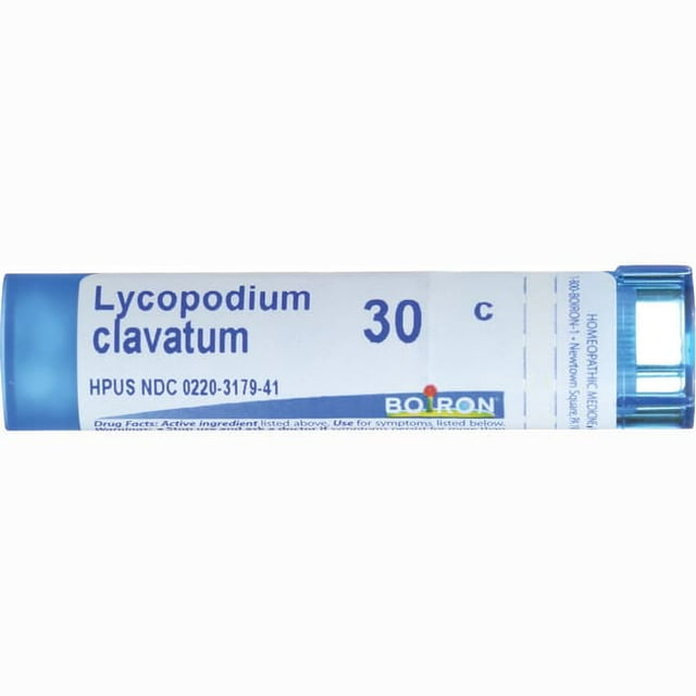 Boiron Lycopodium Clavatum 30C, Homeopathic Medicine for Bloated Abdomen Improved By Passing Gas, 80 Pellets (3 Tubes)