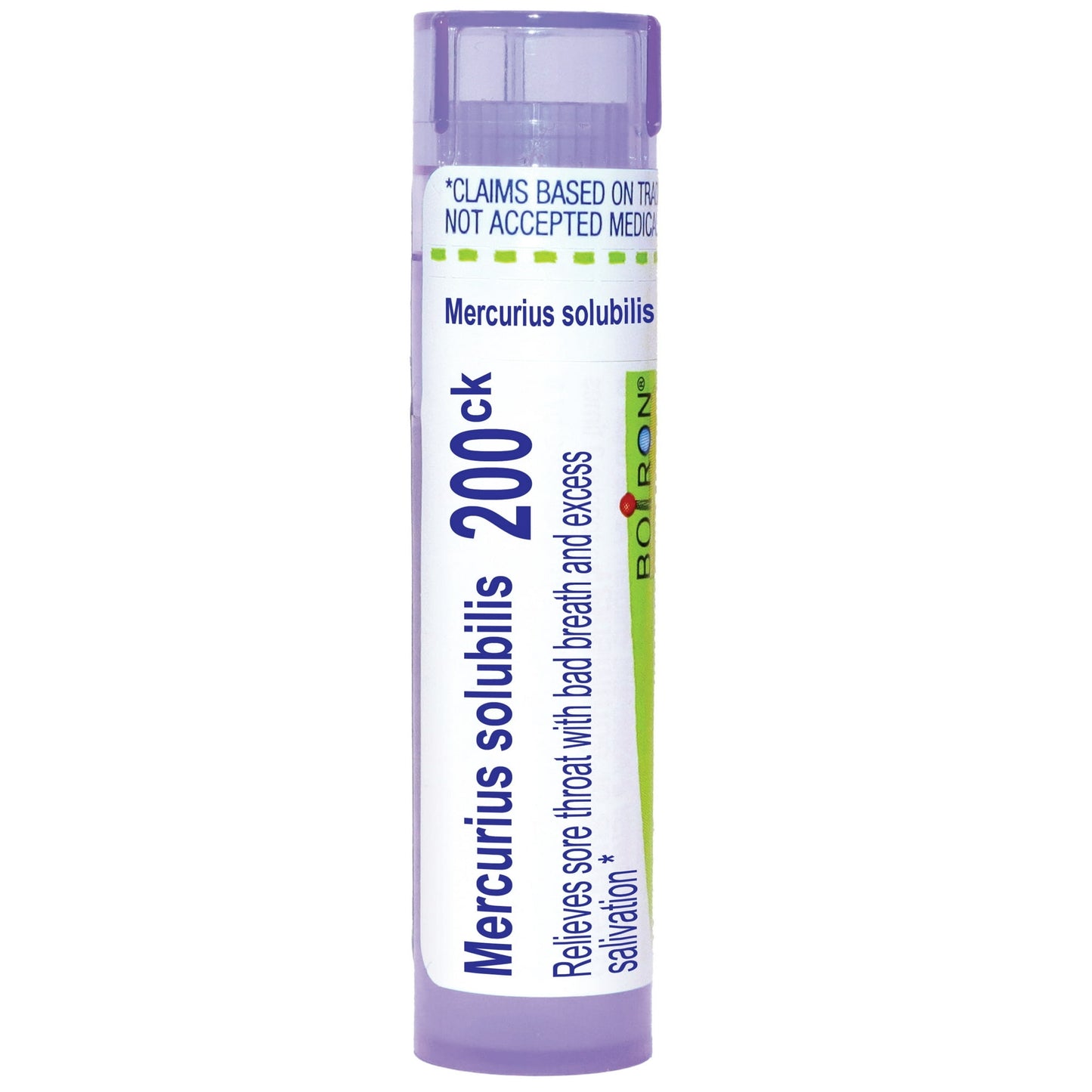 Boiron Mercurius Solubilis 200CK, Homeopathic Medicine for Sore Throat With Bad Breath And Excess Salivation, 80 Pellets