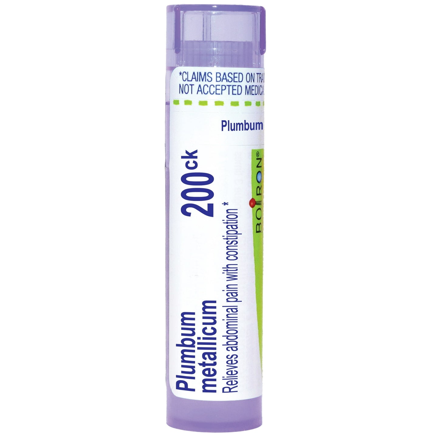 Boiron Plumbum Metallicum 200CK, Homeopathic Medicine for Constipation While Traveling, 80 Pellets