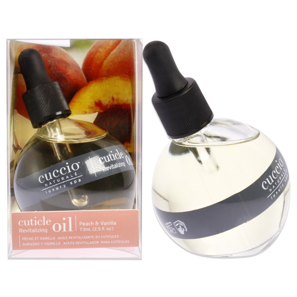 Cuccio Naturale Revitalizing Cuticle Oil Peach & Vanilla 2.5 fl oz Nourish Renew Restore