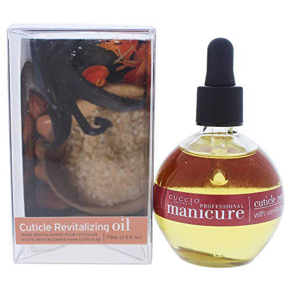 Cuccio Naturale Vanilla Bean and Sugar Cuticle Revitalizing Oil - Moisturizes and Strengthens Nails and Cuticles - Soothing and Nourishing - Paraben and Cruelty Free with Natural Ingredients - 2.5 oz