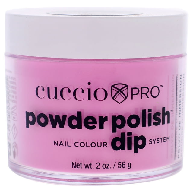 Cuccio Pro Powder Polish Nail Colour Dip System - Bubble Gum Pink, 1.6 oz Nail Powder