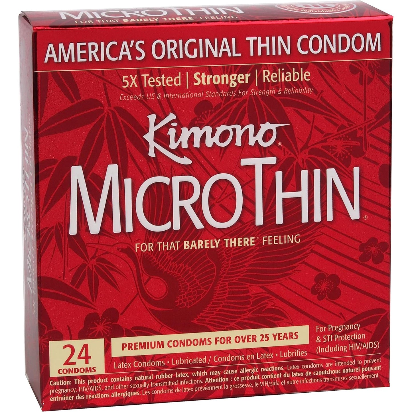 MAYER LABORATORIES INC. Latex Condom Kimono MicroThin 24 CT, Pack of 2