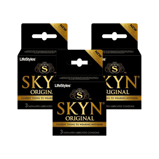 SKYN Non-Latex Lubricated Condoms, Original, 3 Count (3 Pack)