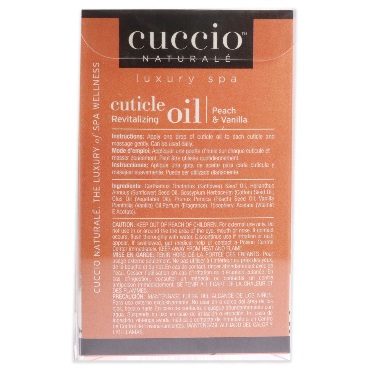 Cuccio Naturale Revitalizing Cuticle Oil Peach & Vanilla 2.5 fl oz Nourish Renew Restore