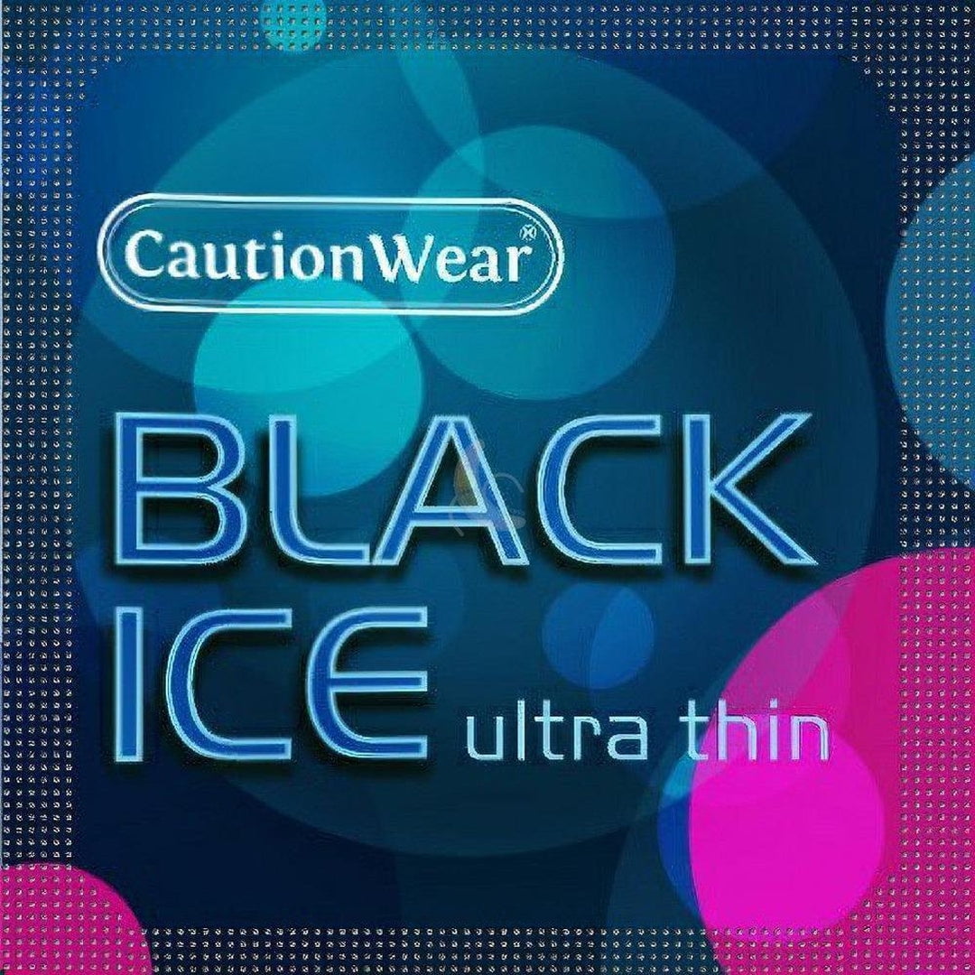Caution Wear Black Ice Ultra Thin Condoms, 100 Pack