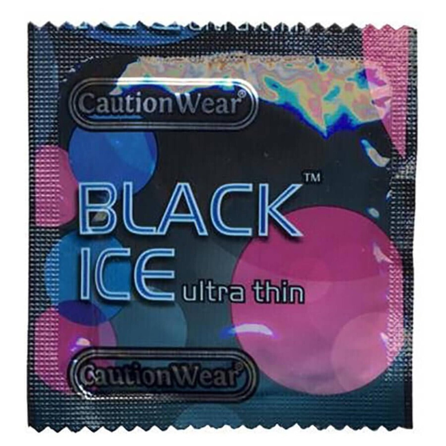 Caution Wear Black Ice Ultra Thin Condoms, 100 Pack
