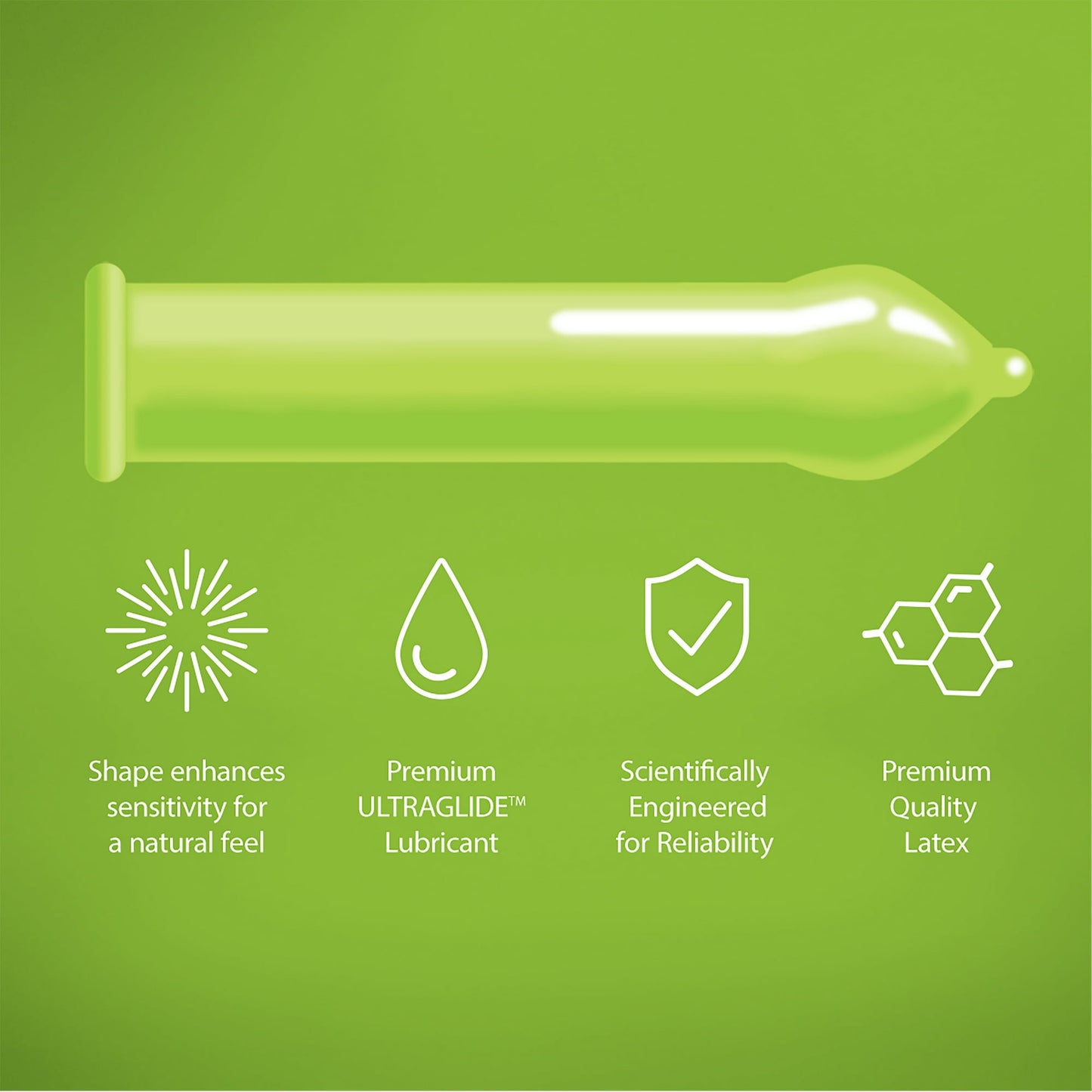 Lifestyles Lubricated Latex Condoms Ultra Sensitive, 3 Count