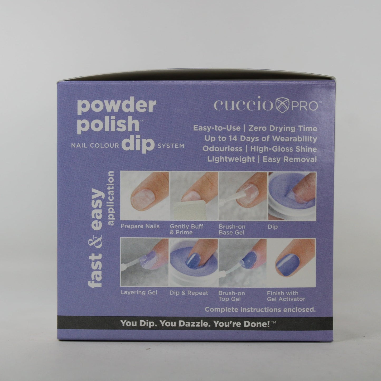 Cuccio Pro Pro Powder Polish Dip System 13 Pc Kit - Starter - 5 x 14ml Powder Polish, 14ml Cuticle Oil, 5 x 14g Dipping Powder, 3 Trays